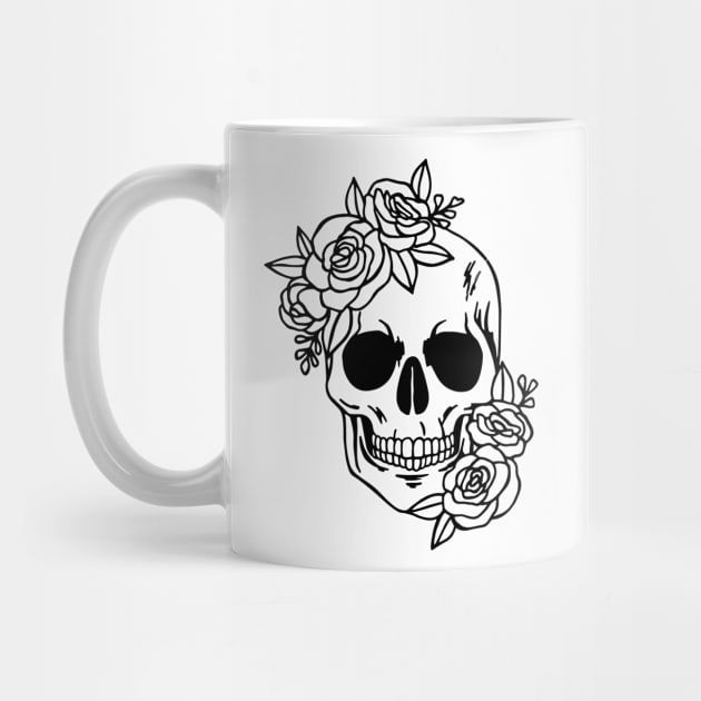 Skull with Roses by Dazling Things